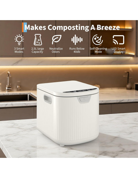 Compostador Eléctrico GarveeHome 2.5L con Pantalla LED Compostador Eléctrico GarveeHome 2.5L con Pantalla LED