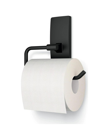 Soporte de Papel Higiénico Command Negro Mate Autoadhesivo