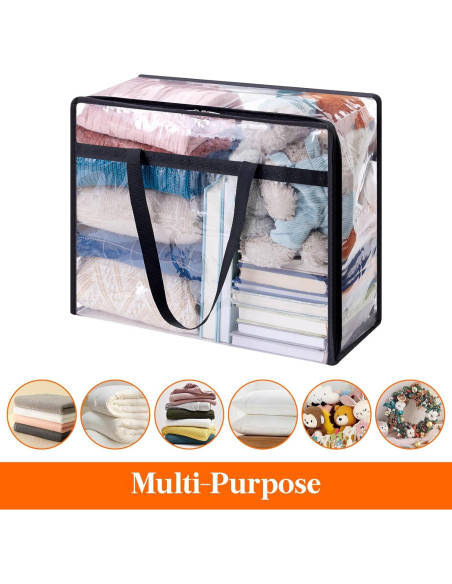 Bolsas de Almacenamiento Transparentes Lifewit 3 Piezas 40L Bolsas de Almacenamiento Transparentes Lifewit 3 Piezas 40L