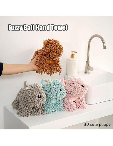 Toalla de Mano Chenille Creativa Azul - Set de 2 Piezas