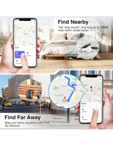 Etiquetas de Rastreo GPS Bluetooth Fitabok - Paquete de 2 - Impermeables IP68
