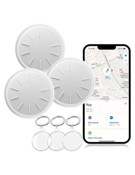 Paquete de 3 rastreadores Bluetooth LAOLASEED HTAG - Localizador de llaves Paquete de 3 rastreadores Bluetooth LAOLASEED HTAG - Localizador de llaves