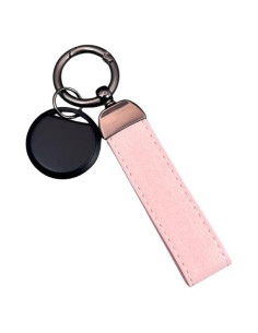 Dispositivo de Seguimiento GPS con Llavero de Cuero Rosa