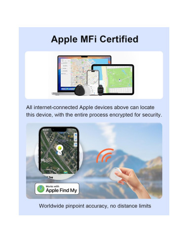 4 Localizadores de Llaves Bluetooth Nutale, Certificado Apple, 121.92m