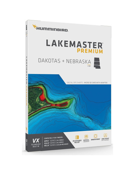 Tarjeta SD Humminbird LakeMaster Premium Dakotas Nebraska Tarjeta SD Humminbird LakeMaster Premium Dakotas Nebraska