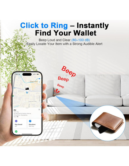 Rastreador de Cartera Bluetooth Trendia, Impermeable IP68 Rastreador de Cartera Bluetooth Trendia, Impermeable IP68