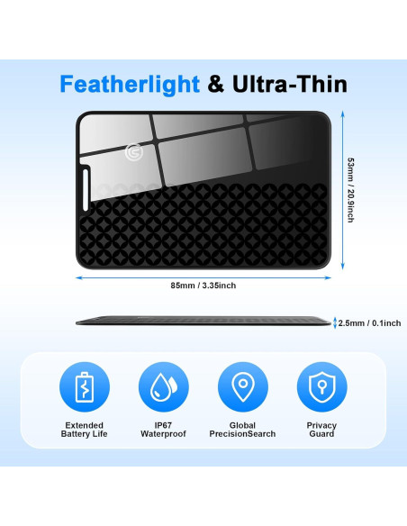 Rastreador de Cartera Bluetooth Trendia, Impermeable IP68 Rastreador de Cartera Bluetooth Trendia, Impermeable IP68