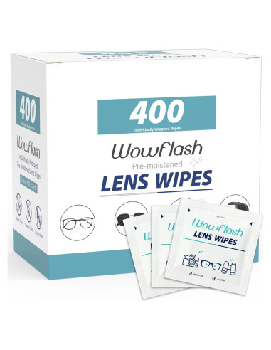 Toallitas de Limpieza de Lentes Wowflash 400 Unidades