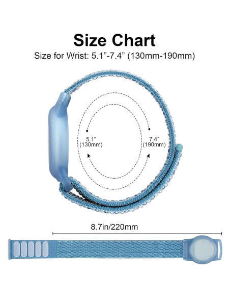 Paquete de 3 Pulseras de Nylon Vancle para AirTag Niños Paquete de 3 Pulseras de Nylon Vancle para AirTag Niños
