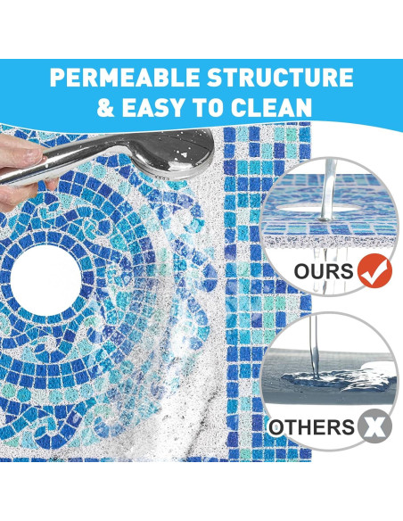 Alfombra de Ducha Antideslizante Mavicen 61x61 cm PVC Azul Alfombra de Ducha Antideslizante Mavicen 61x61 cm PVC Azul