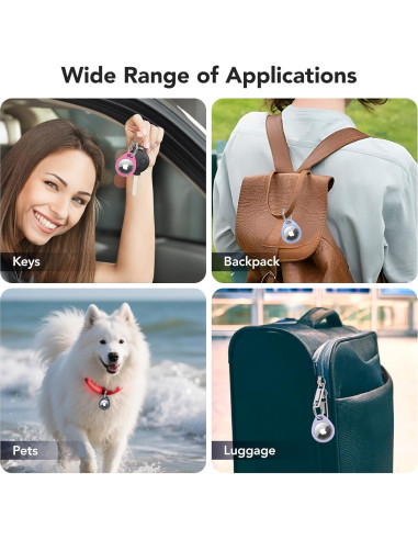 4 Fundas Ultra-Finas Natyos para Apple AirTag - Impermeables
