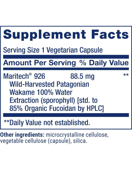 Suplemento Fucoidan Life Extension 60 Cápsulas Vegetales Suplemento Fucoidan Life Extension 60 Cápsulas Vegetales
