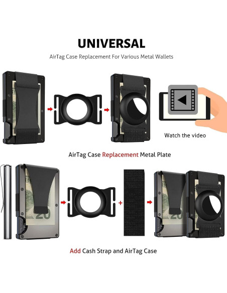 Soporte para AirTag Ridge Wallet - Funda Aluminio Slim RFID Soporte para AirTag Ridge Wallet - Funda Aluminio Slim RFID