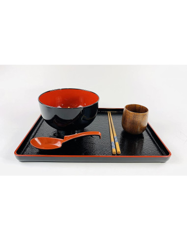 Juego de 5 pares de palillos de bambú JapanBargain 23 cm