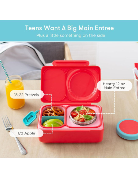Caja Bento Omie OmieBox UP Rosa Cereza 340g Aislada Caja Bento Omie OmieBox UP Rosa Cereza 340g Aislada