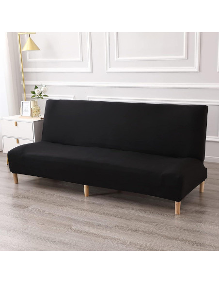 Funda de Futón WOMACO Negra para Sofá Cama 63-75 Pulgadas Funda de Futón WOMACO Negra para Sofá Cama 63-75 Pulgadas