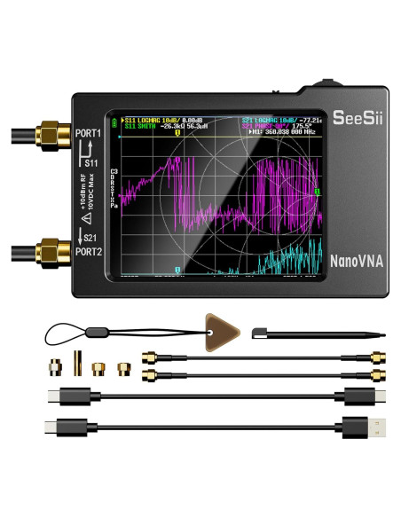 Analizador de Red Vectorial Seesii NanoVNA-H 10KHz-1.5GHz Analizador de Red Vectorial Seesii NanoVNA-H 10KHz-1.5GHz