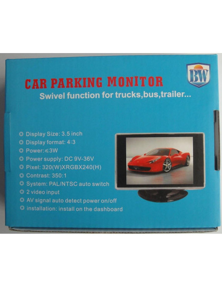 Monitor TFT LCD 3.5" BW Corp para Automóvil - Alta Resolución Monitor TFT LCD 3.5" BW Corp para Automóvil - Alta Resolución