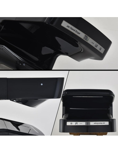 Secador de Manos Eléctrico LVXIN 1850W con Filtro HEPA Negro