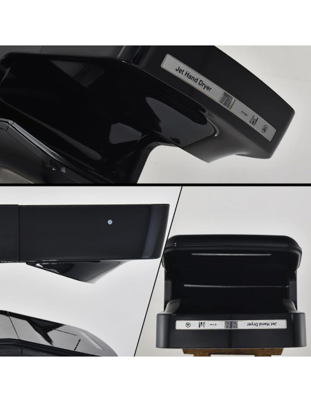 Secador de Manos Eléctrico LVXIN 1850W con Filtro HEPA Negro Secador de Manos Eléctrico LVXIN 1850W con Filtro HEPA Negro