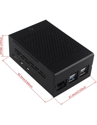 Caja de Aluminio ZDE para Raspberry Pi 5 con Soporte PCIe