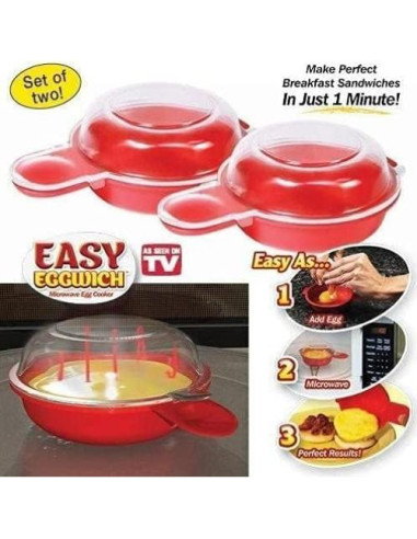 Cocinero de Huevos KINMINGZHU 2 Piezas Antiadherente