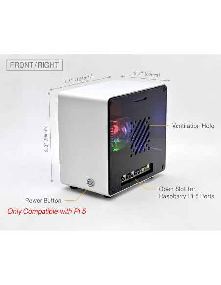 Caja Mini Torre ElectroCookie para Raspberry Pi 5 con HAT y SSD 256GB Caja Mini Torre ElectroCookie para Raspberry Pi 5 con HAT y SSD 256GB