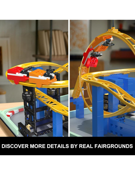 Juego de Construcción Mould King 11020 Montaña Rusa 1707 Piezas Juego de Construcción Mould King 11020 Montaña Rusa 1707 Piezas