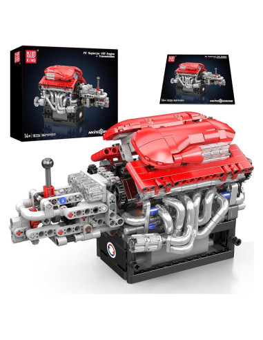Kit de Construcción Mould King 10226 Supercar V12 Motor 863 Piezas
