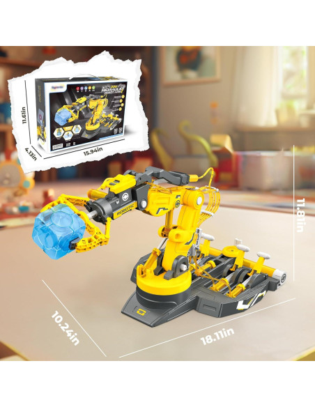 Brazo Robótico Hidráulico SMIESSKIDDO 3 en 1 - 220 Piezas STEM Brazo Robótico Hidráulico SMIESSKIDDO 3 en 1 - 220 Piezas STEM