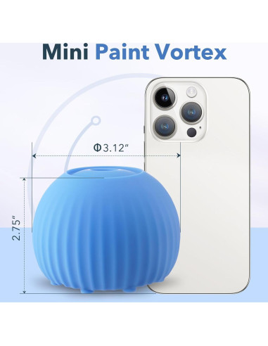 Mini Mezclador Vortex eLabPal 5000RPM Azul con 100 Bolas