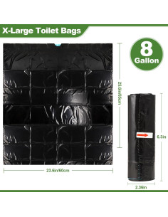 Bolsas de Baño OUMEE 8 Galones a Prueba de Fugas 2