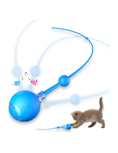 Bola Interactiva para Gatos Morhandisn Azul, Juguete Automático