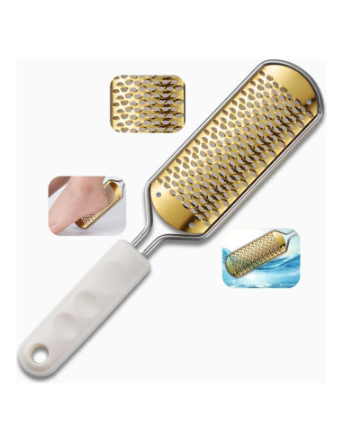 Raspador de pies Roczipeng blanco de acero inoxidable 28.5 cm