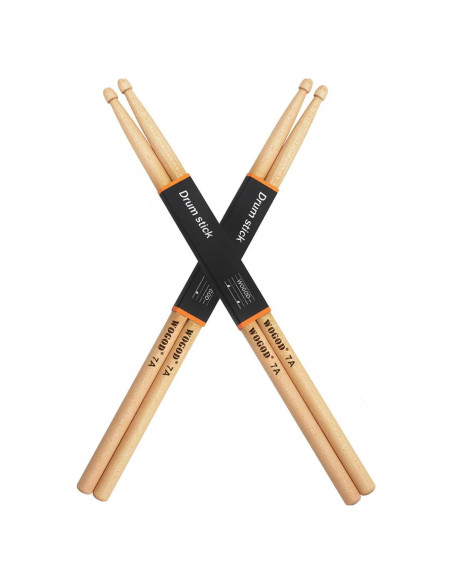 Baquetas 7A WOGOD para Niños de Madera de Arce - 39.2 cm Baquetas 7A WOGOD para Niños de Madera de Arce - 39.2 cm
