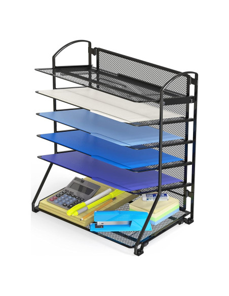 Organizador de Archivos Deslizante Simple Houseware 6 Niveles Negro Organizador de Archivos Deslizante Simple Houseware 6 Niveles Negro