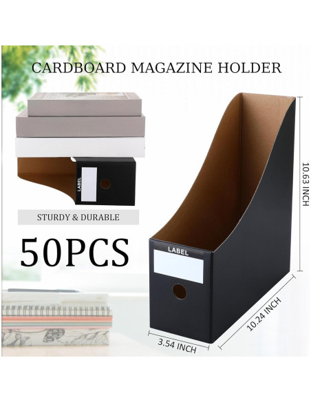 Organizador de Revistas Geyee 50 Piezas Cartón Negro Organizador de Revistas Geyee 50 Piezas Cartón Negro