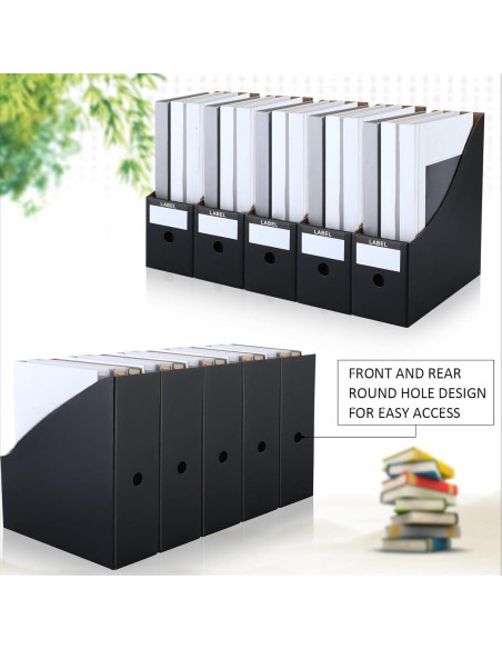 Organizador de Revistas Geyee 50 Piezas Cartón Negro Organizador de Revistas Geyee 50 Piezas Cartón Negro