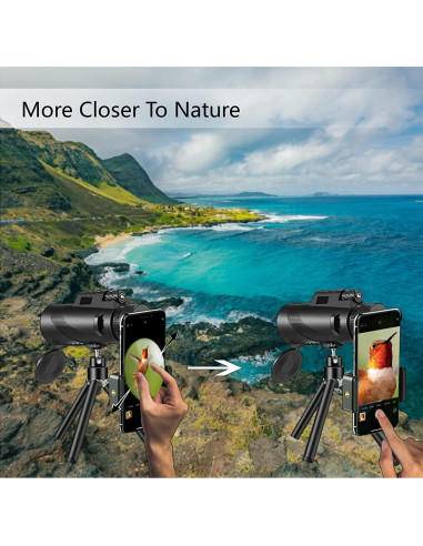 Monocular 80x100 PhysioPhyx HD para Smartphone - Alta Potencia
