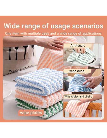 Juego de 10 Paños de Cocina Reutilizables XINARIO - Microfibra y Alambre Juego de 10 Paños de Cocina Reutilizables XINARIO - Microfibra y Alambre