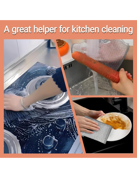 Juego de 10 Paños de Cocina Reutilizables XINARIO - Microfibra y Alambre Juego de 10 Paños de Cocina Reutilizables XINARIO - Microfibra y Alambre