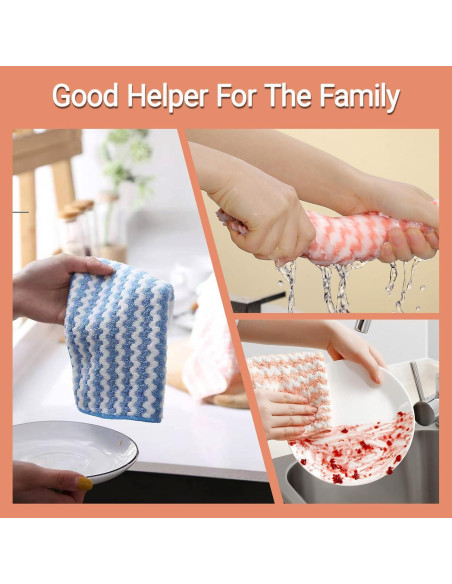 Juego de 10 Paños de Cocina Reutilizables XINARIO - Microfibra y Alambre Juego de 10 Paños de Cocina Reutilizables XINARIO - Microfibra y Alambre