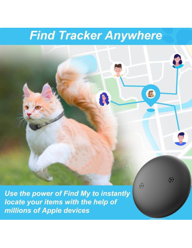 Rastreador GPS para Gatos Vebiso, Impermeable, Sin Cuota Mensual