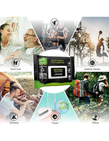 Toallitas Corporales Biodegradables Pure Active 50 Unidades