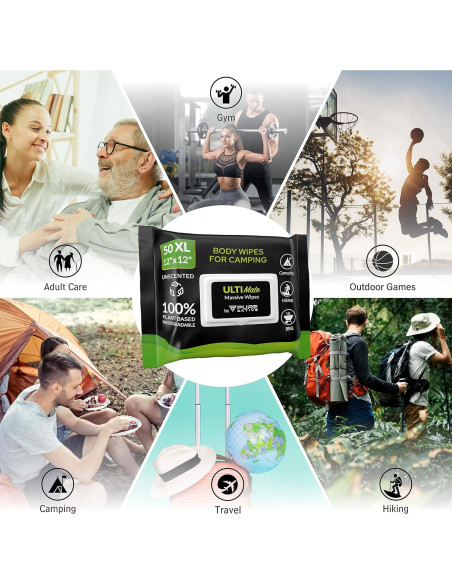 Toallitas Corporales Biodegradables Pure Active 50 Unidades Toallitas Corporales Biodegradables Pure Active 50 Unidades