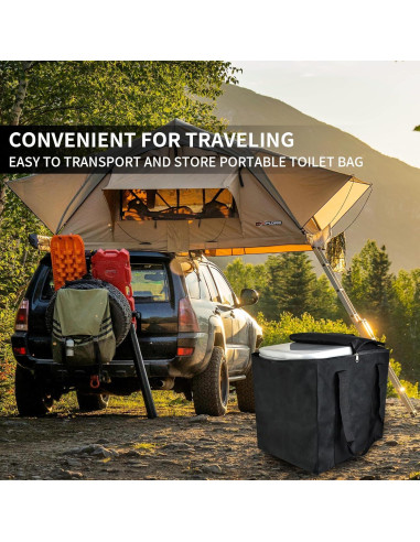 Bolsa de Inodoro Portátil Mupera 20.1L para Camping y RV