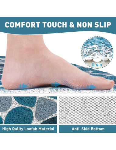 Alfombra de Ducha Antideslizante Mofonky 70x70 cm Triangular