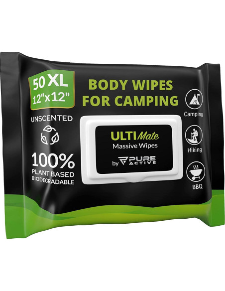 Toallitas Corporales Biodegradables Pure Active 50 Unidades Toallitas Corporales Biodegradables Pure Active 50 Unidades