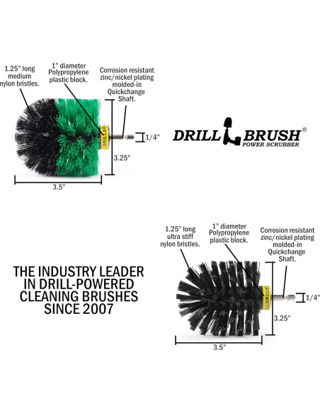 Kit de Cepillos Eléctricos Drillbrush 2 Piezas - Ultra Rígido y Media Rigidez Kit de Cepillos Eléctricos Drillbrush 2 Piezas - Ultra Rígido y Media Rigidez