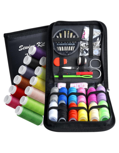 Kit de Costura Marcoon Mini Portátil 74 Piezas Accesorios